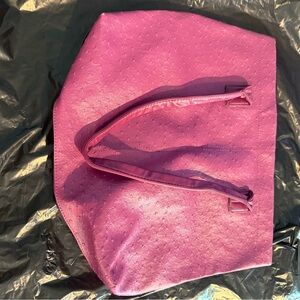Pink Textured Tote Bag
